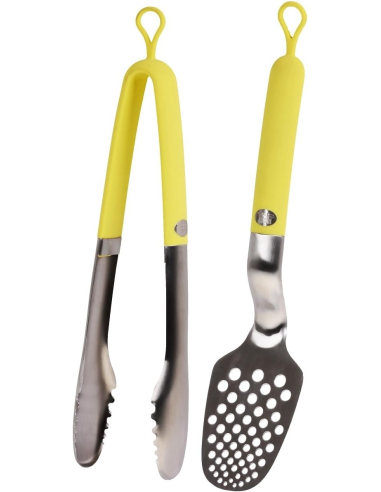 Set BBQ Weber Pinza e Spatola Acciaio Inox 39 cm | Febo Garden