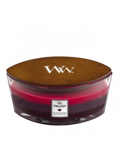 WoodWick Trilogy Sun Ripened Berries Candela Ellipse 453 g