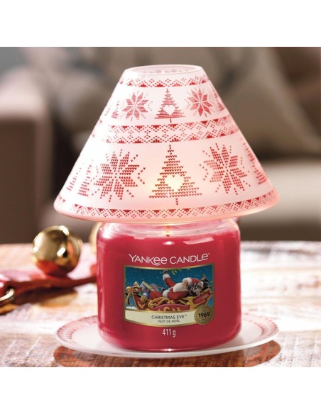 Candela Yankee Candle Christmas Eve 411g con Paralume Natalizio