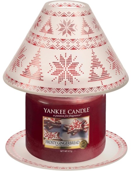 Candela Yankee Candle Christmas Eve 411g con Paralume Natalizio