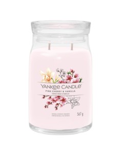 Yankee Candle Pink Cherry & Vanilla Candela Grande Signature 567 g