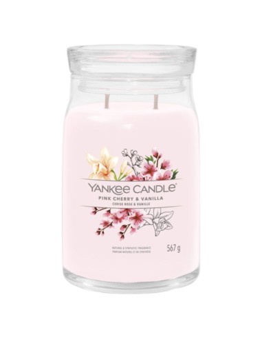 Yankee Candle Pink Cherry & Vanilla Candela Grande Signature 567 g