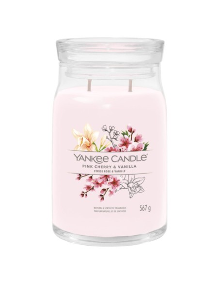 Yankee Candle Pink Cherry & Vanilla Candela Grande Signature 567 g