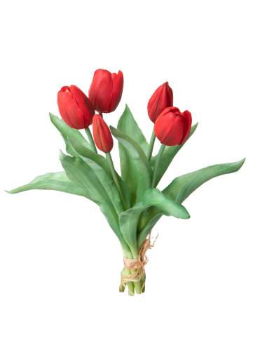 Tulipano Artificiale Orange Natural Touch 30 cm x 5