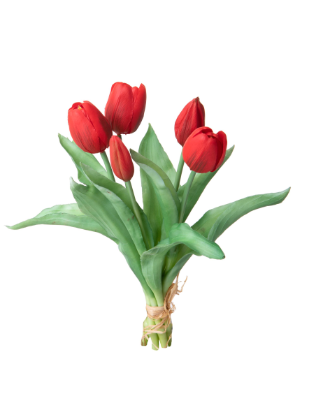 Tulipano Artificiale Orange Natural Touch 30 cm x 5