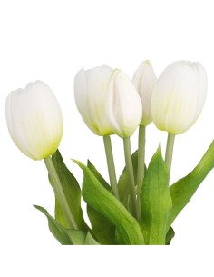 Tulipano Artificiale White Natural Touch 30 cm x 5
