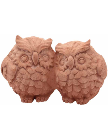 Gufetti Innamorati Galestro in Terracotta AnticoMestiere 15 cm