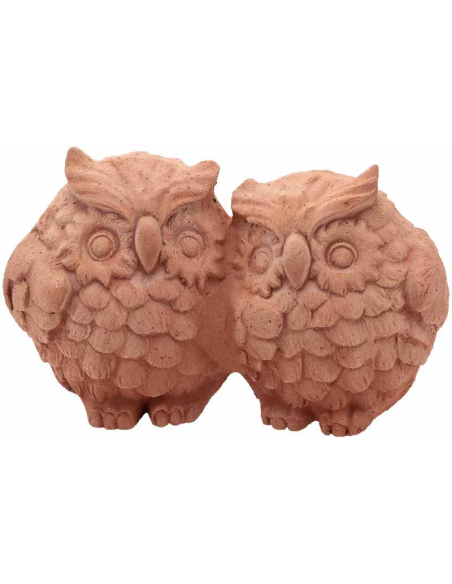 Gufetti Innamorati Galestro in Terracotta AnticoMestiere 15 cm