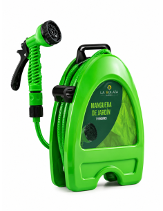 Tubo da Giardino 10 m con Supporto e Pistola 7 Getti La Bolata