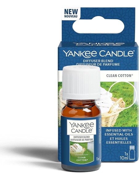 Yankee Candle Clean Cotton 10ml – Ricarica Diffusore Profumo Pulito