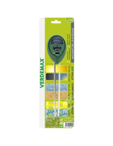 Misuratore Terreno 3 in 1 Verdemax Luce Umidità pH