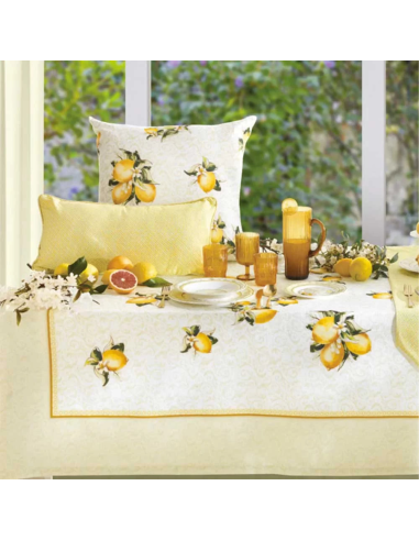 Tovaglia Limoni Brandani 180x180 cm in Cotone