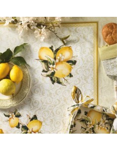 Tovaglia Limoni Brandani 160x300 cm in Cotone