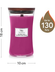 Candela WoodWick Wild Berry & Beets Giara Grande Stoppino Legno 2